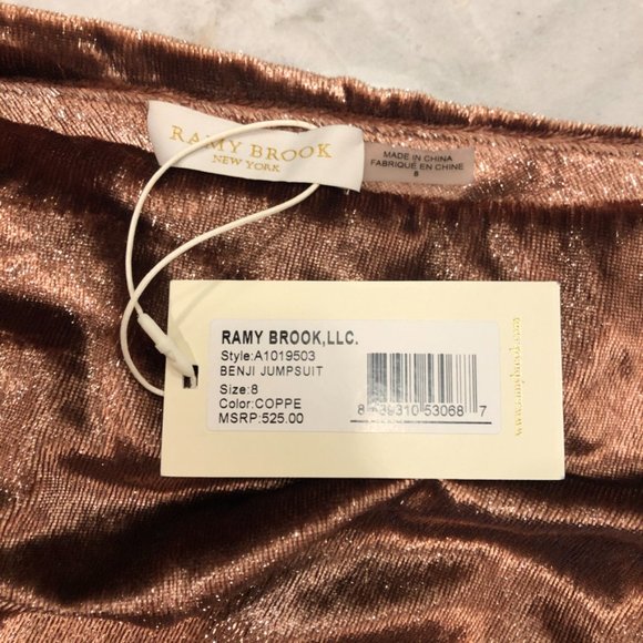 Ramy Brook Gold and Black Elegant Jumpsuit - Picture 14 of 16